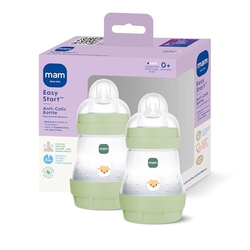 MAM Easy Start hasfájás elleni cumisüvegek 0+ 160 ml, 2 db
