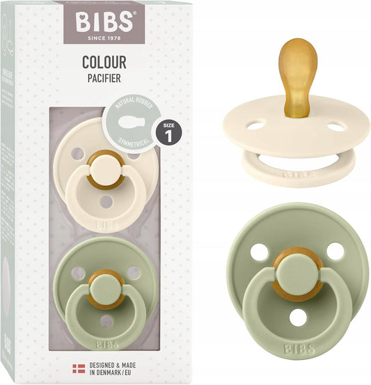 BIBS COLOUR smoczki uspokajające 2pack kauczuk 0-6 msc