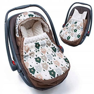 SEVIRA KIDS sacco nanna avvolgente per seggiolino passeggino MINKY + impermeabile