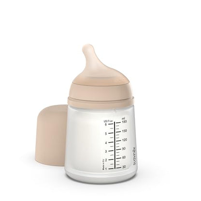Suavinex Zero Zero hasfájás elleni cumisüveg 180 ml S Light – elölnézet