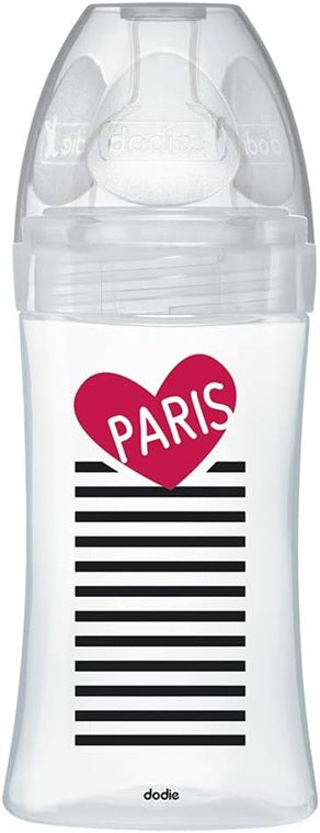 DODIE Sensation+ PARIGI biberon in vetro 270 ml 0-6 m tettarella 2 flusso medio