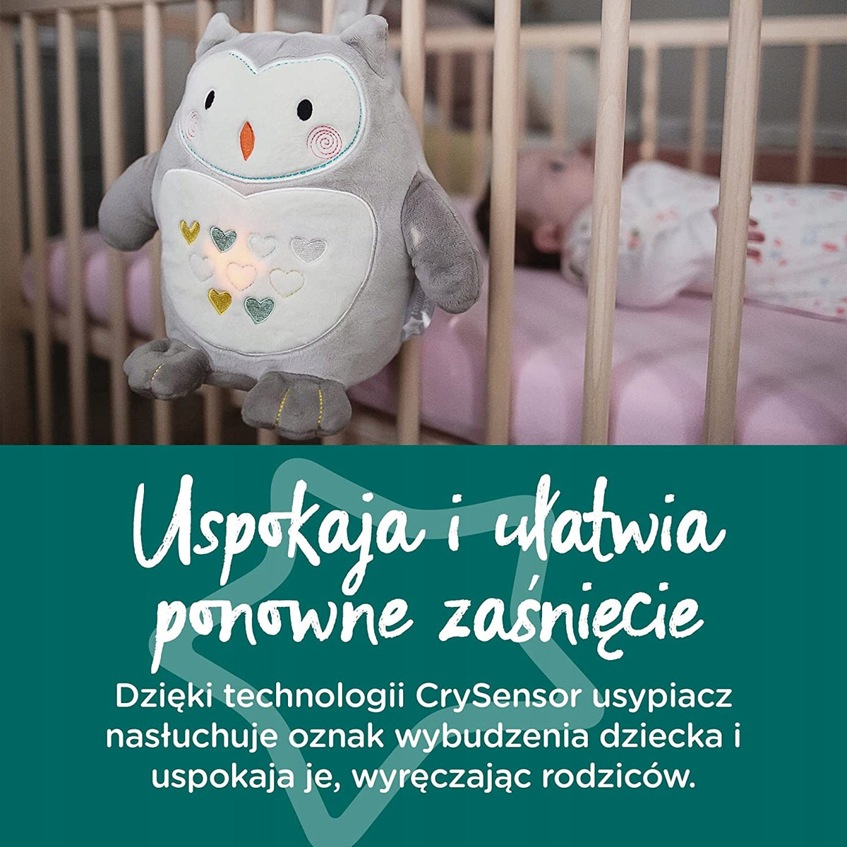 TOMMEE TIPPEE Sova Ollie MAZNÁČIK lampička so zvukom