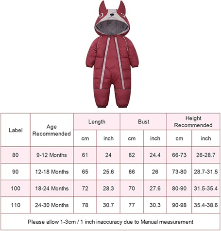 JIAMY winter hooded snowsuit 12–18 months 90