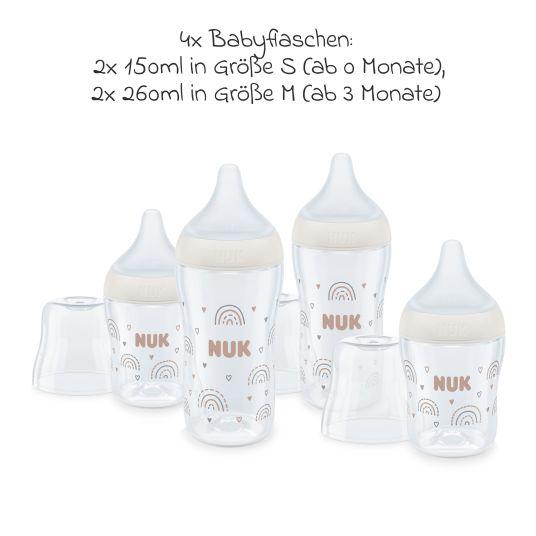 NUK Perfect Match Rainbow cumisüveg-kezdőszett, 150 / 260 ml, 3 hó+