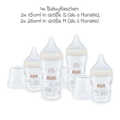 NUK Perfect Match Rainbow cumisüveg-kezdőszett, 150 / 260 ml, 3 hó+