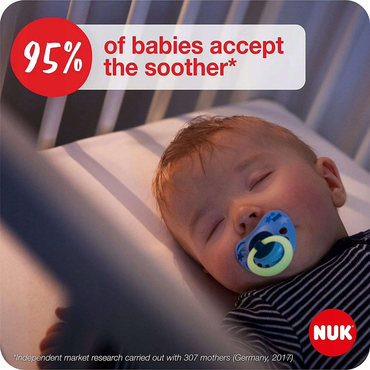 NUK SIGNATURE NIGHT smoczek uspokajający x2 6-18msc świecący w ciemności, 95% akceptacji przez niemowlęta