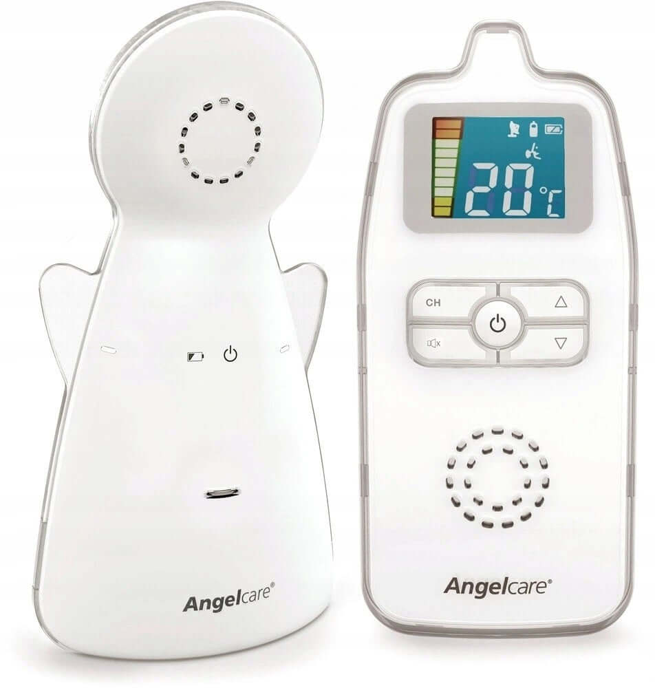 ANGELCARE AC423-D analogowa NIANIA ELEKTRONICZNA, biała niania elektroniczna z wyświetlaczem i jednostką rodzica