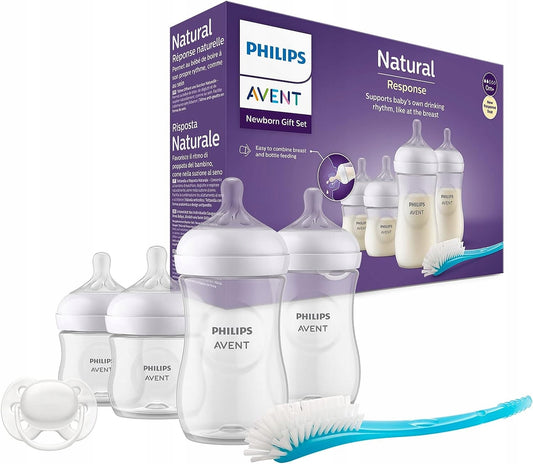 PHILIPS AVENT Natural Response zestaw 4 butelki smoczek szczotka