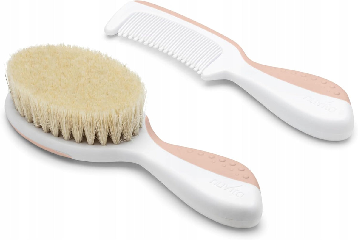 NUVITA pettine e spazzola con setole di lana 14,5 cm