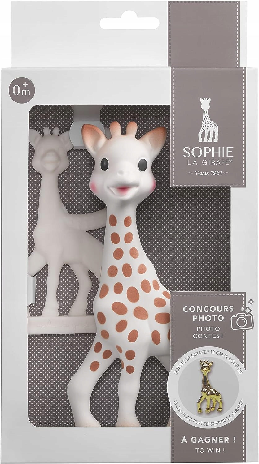ŽIRAFA SOPHIE sada kousátek přírodní SO PURE 18CM + menší