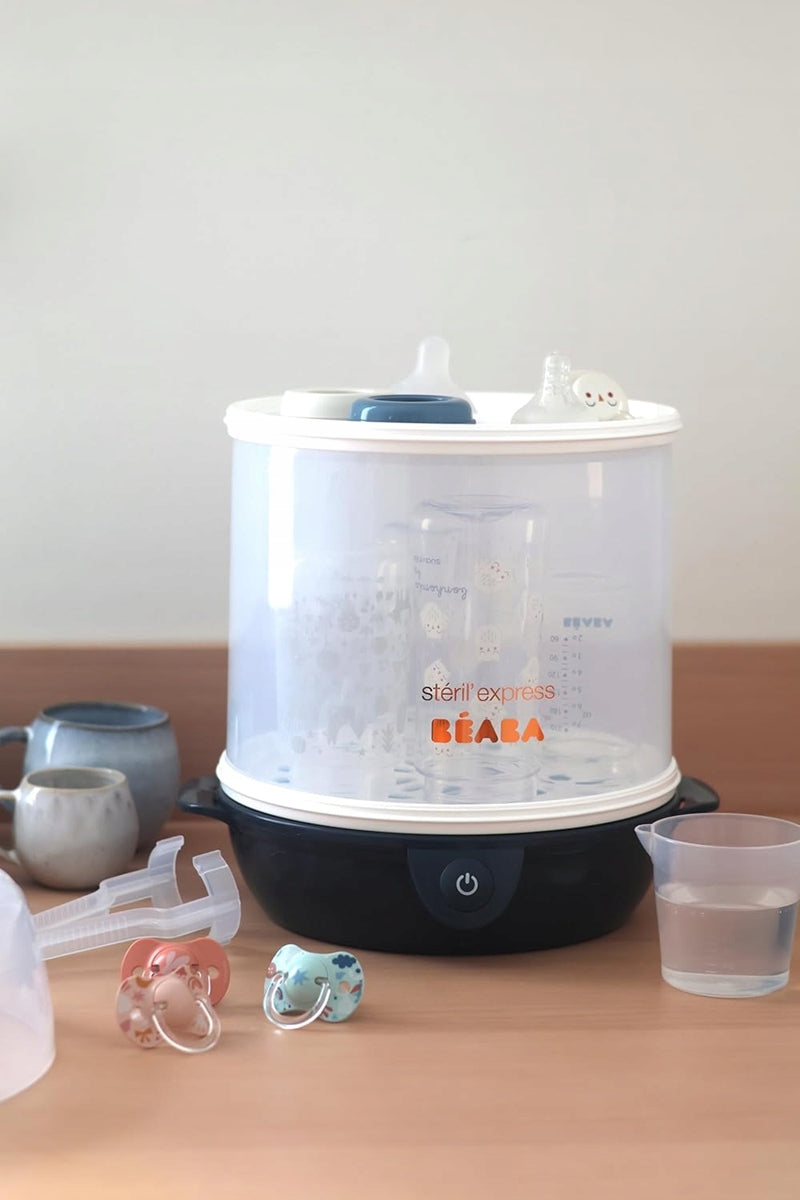 BEABA Steril'Express 2v1 PARNÍ STERILIZÁTOR + kleště a odměrka