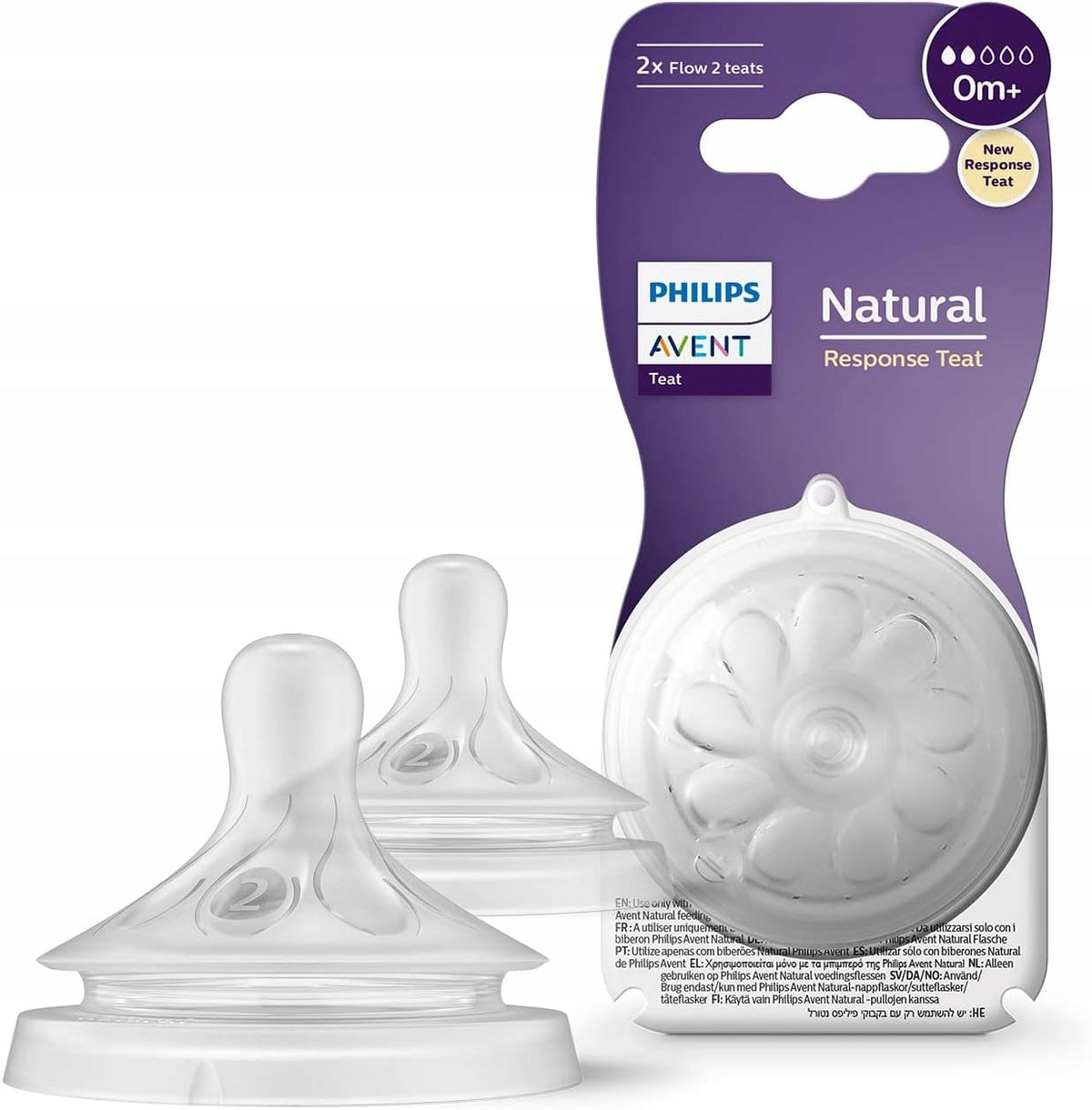 PHILIPS AVENT Natural cumlíky na fľaše 0m+ x2