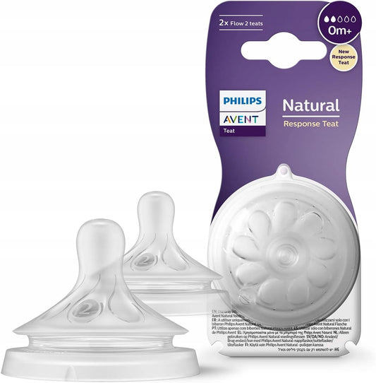 PHILIPS AVENT Natural cumlíky na fľaše 0m+ x2