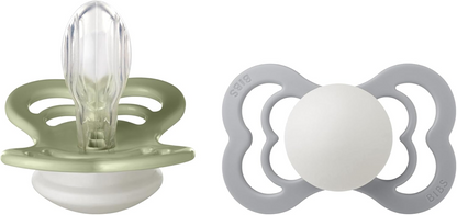 BIBS SUPREME GLOW πιπίλες σιλικόνης 6m+ ΣΥΜΜΕΤΡΙΚΕΣ