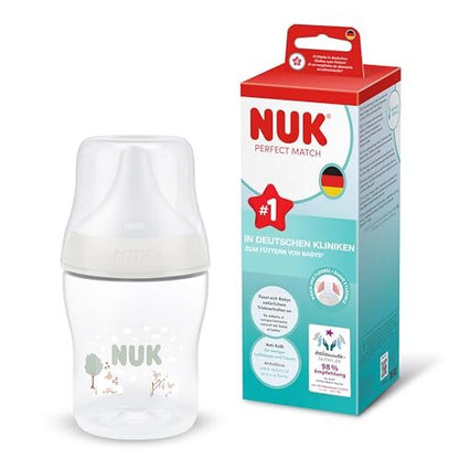 NUK Perfect Match hasfájás elleni cumisüveg, 150 ml, születéstől, bárányok