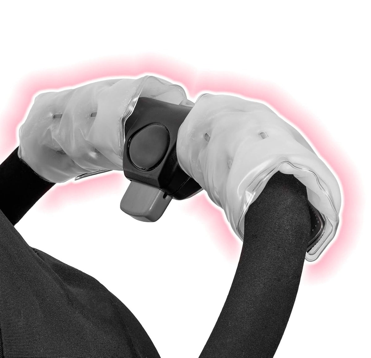 FingerHeat gel hand warmer for stroller, bike, scooter