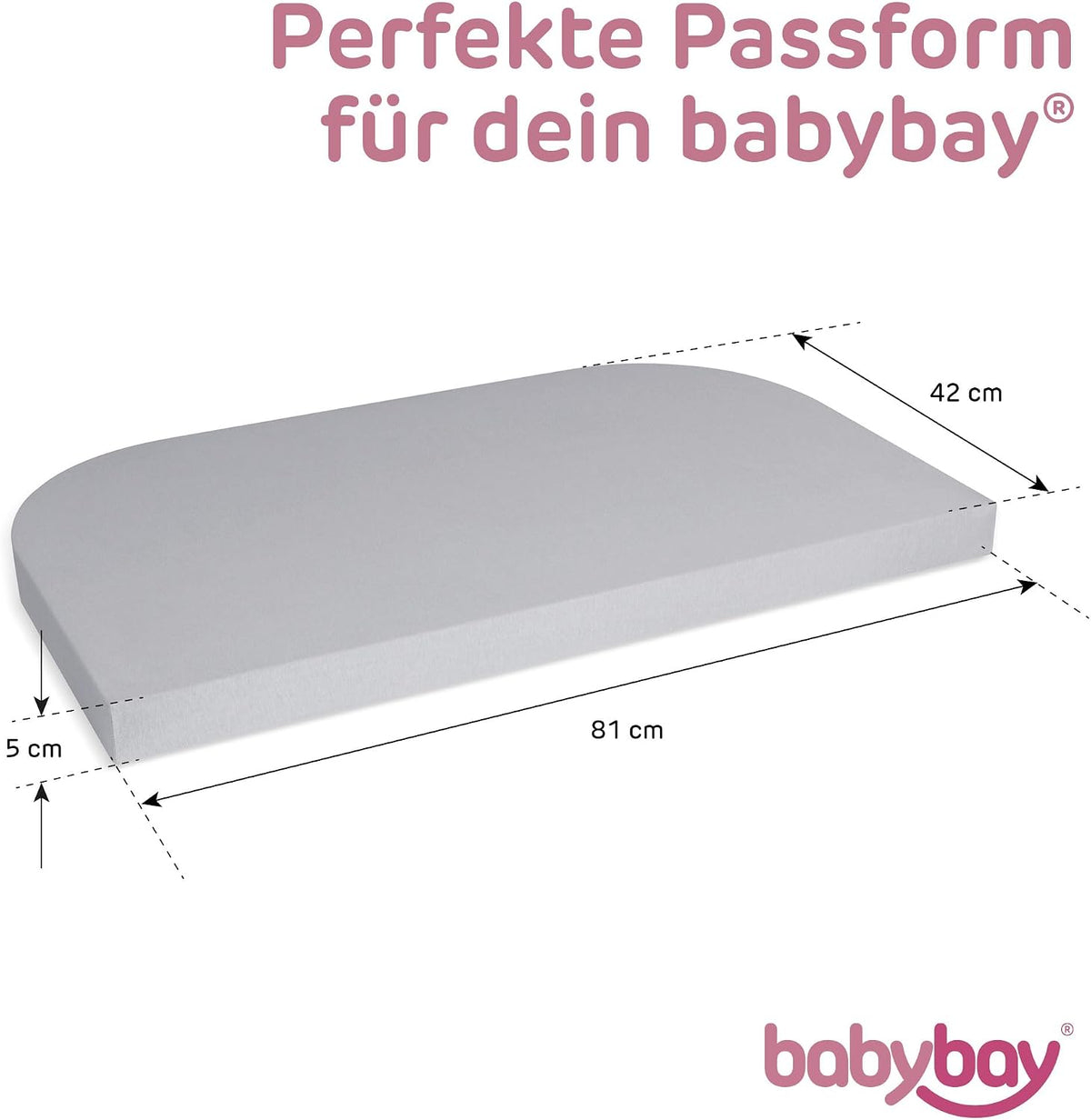 BABYBAY gumis lepedő Original kiságyhoz, 81 x 42 cm