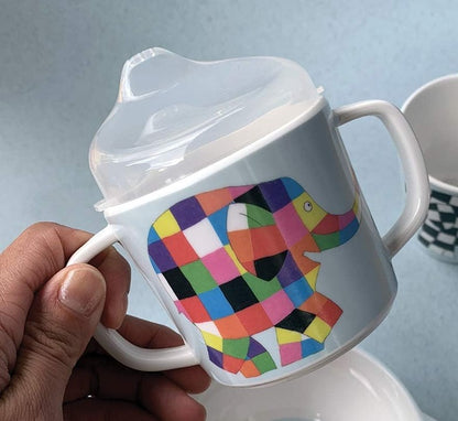 PETIT JOUR PARIS ivópohár szájrésszel 150 ml 6 hó+ ELMER ELEFÁNT
