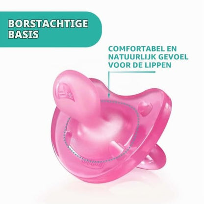 Chicco Physioforma Soft rózsaszín szilikon cumi 0-6 hó
