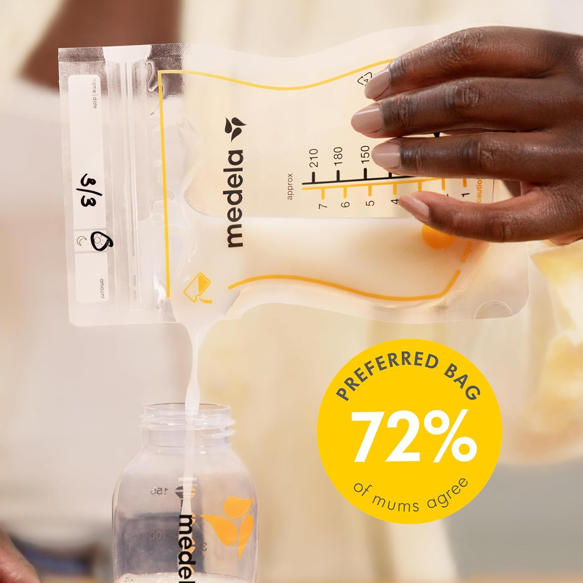 MEDELA Bolsas Easy Pour para almacenamiento de leche materna 50 unidades