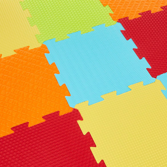 LUDI érzékelést fejlesztő, összecsukható puzzle-szőnyeg 90 × 90 cm