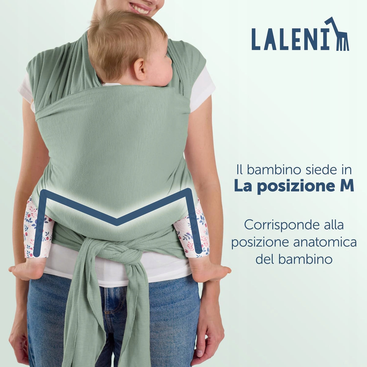 LALENI elastický šátek na nošení dětí do 15 kg