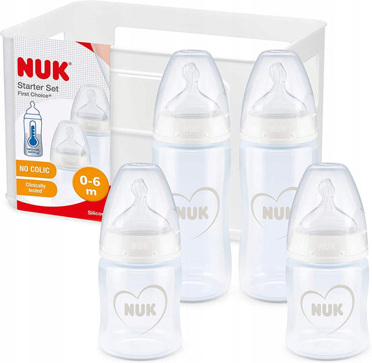 NUK sada NO COLIC 4 lahvičky košík KONTROLA TEPLOTY