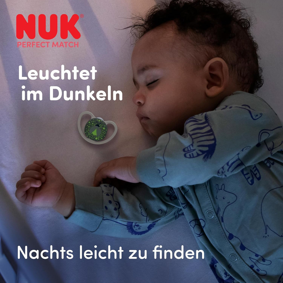 NUK Perfect Match Air Night nyugtató cumi 0–6 hó x2