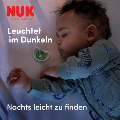 NUK Perfect Match Air Night nyugtató cumi 0–6 hó x2