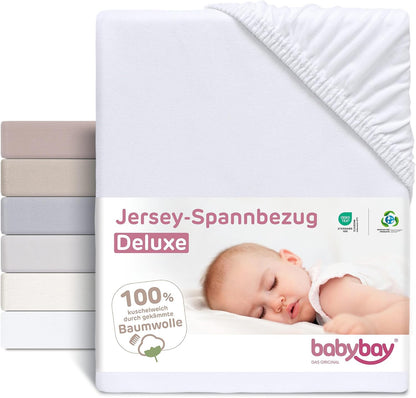 BABYBAY gumis jersey lepedő DELUXE 89x50 cm