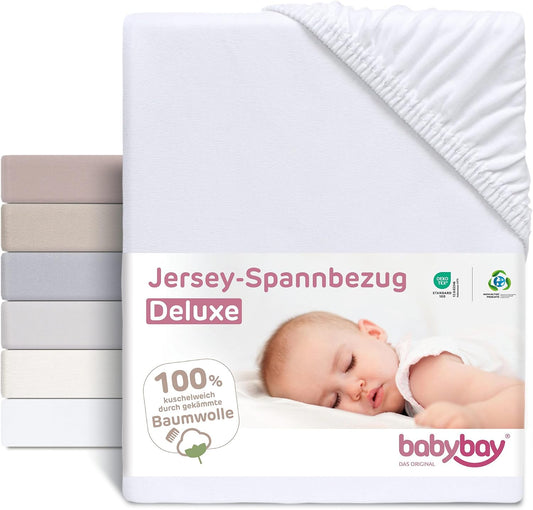 BABYBAY σεντόνι jersey DELUXE με λάστιχο 89x50 εκ.