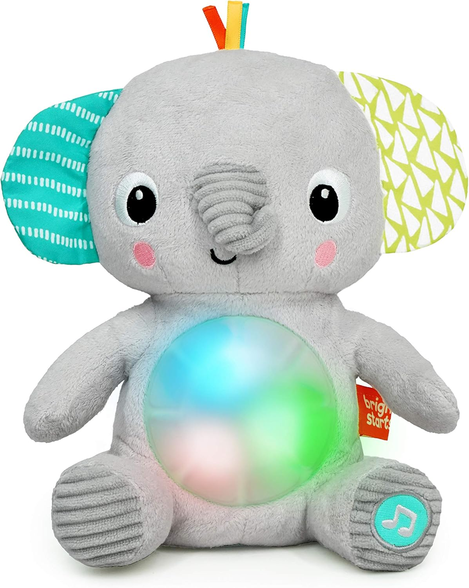 BRIGHT STARTS Huge-a-bye-Baby elefant interactiv cu muzică și lumini 20 cm