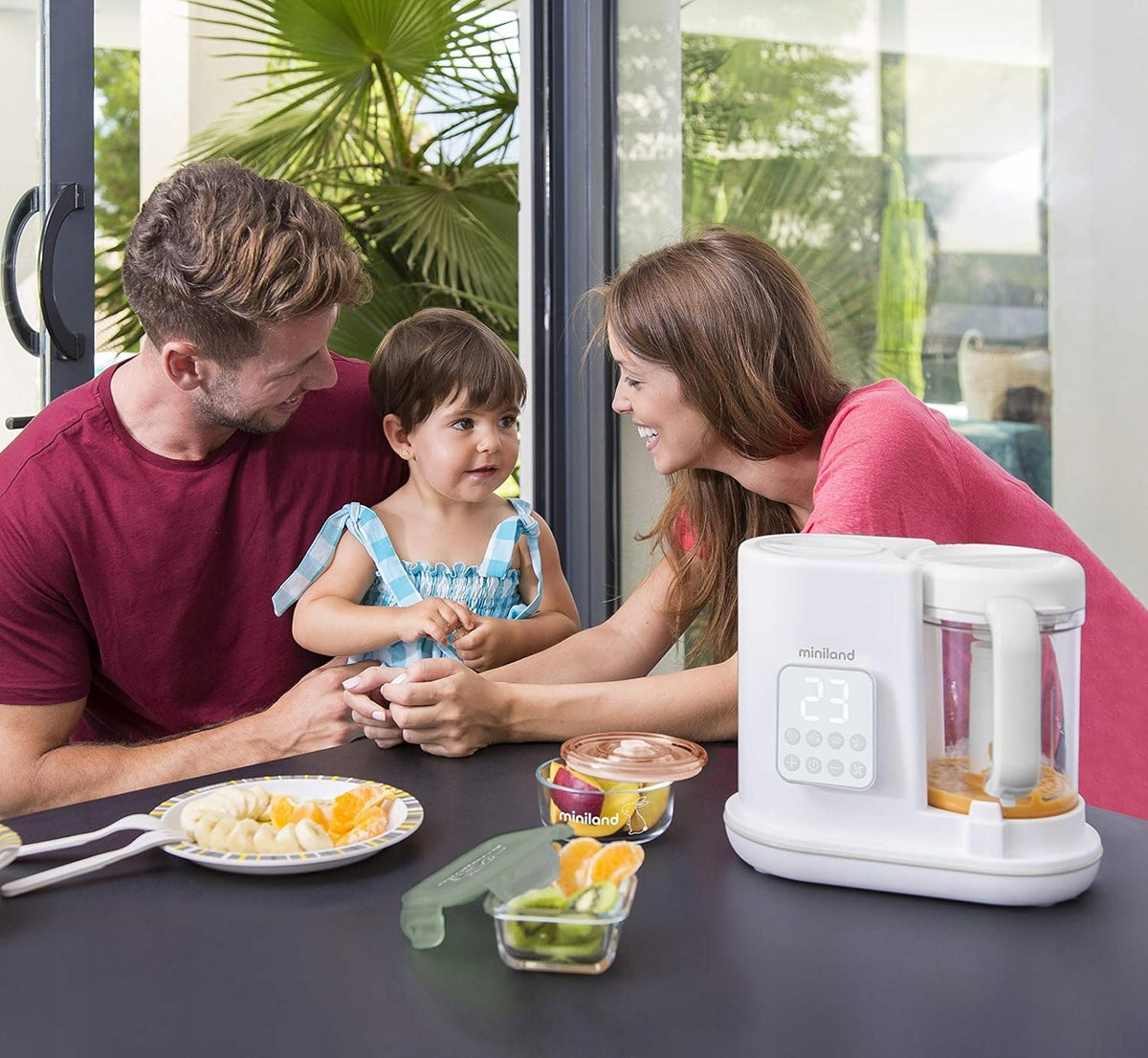 MINILAND Chefy 6 konyhai robotgép 6 az 1-ben gőzölő mixer + csipesz mérőpohár táska