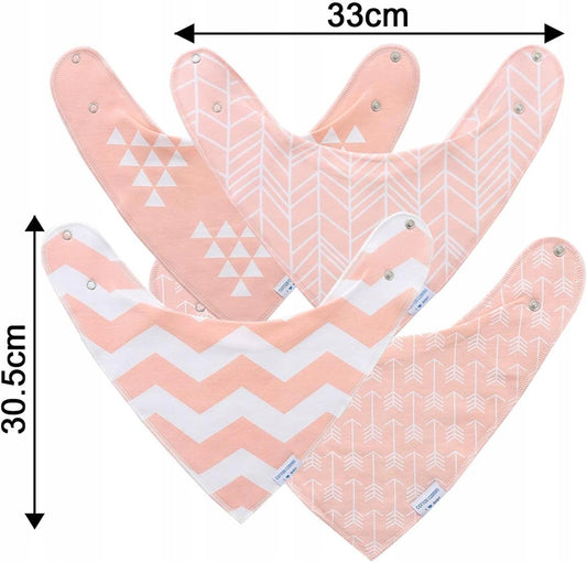 LULU MOON baberos bandana con broche 0-36 meses x8