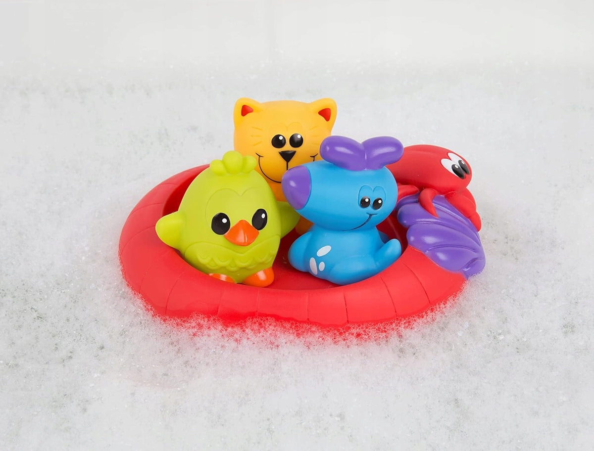 PLAYGRO Splash and Float gumové hračky do koupele 6 m+ 4 kusy