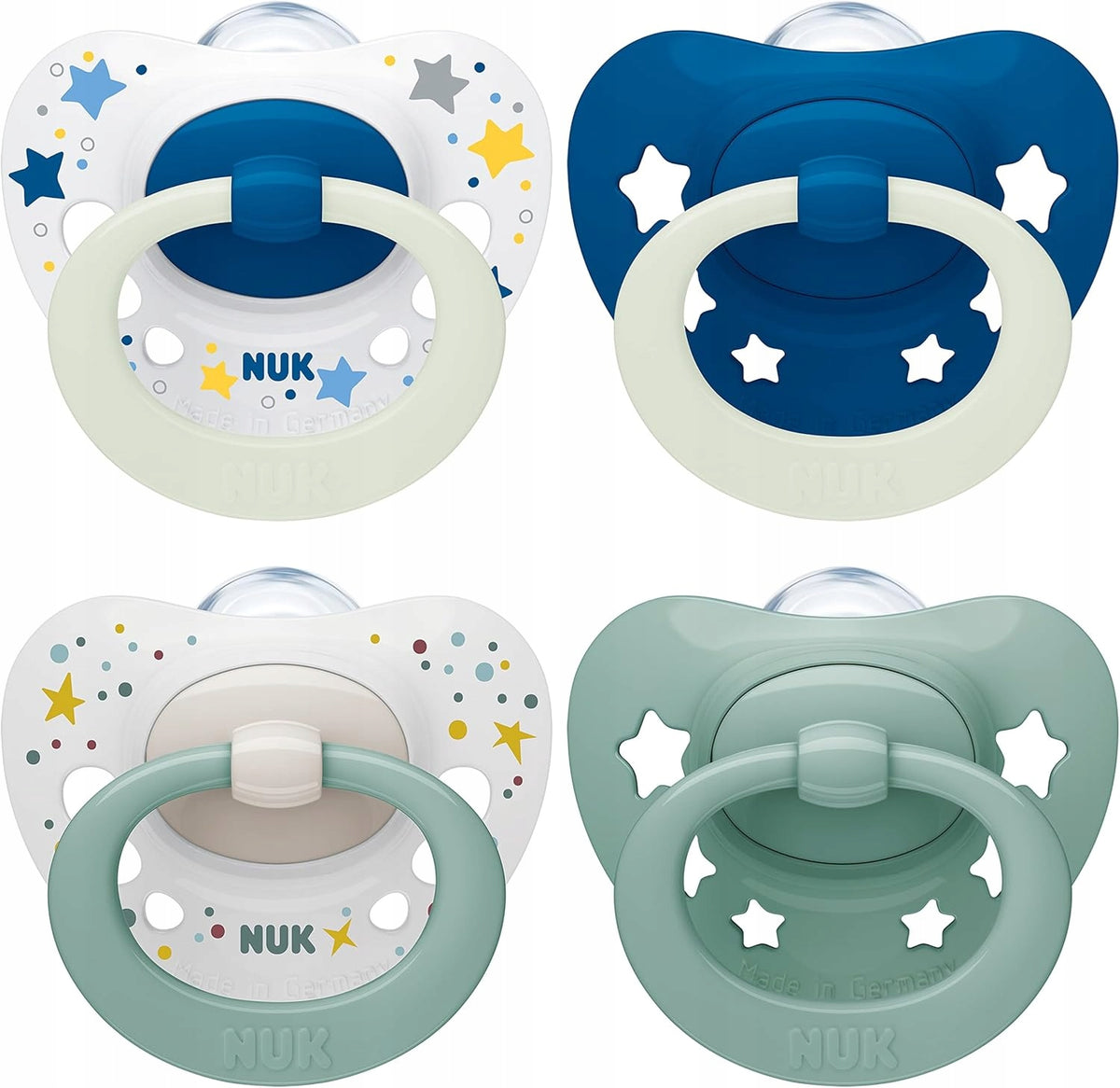 NUK SIGNATURE Day&Night suzetă liniștitoare x4 0-6 luni