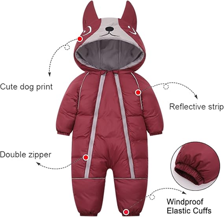 JIAMY winter hooded snowsuit 12–18 months 90