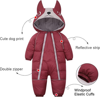 JIAMY winter hooded snowsuit 12–18 months 90