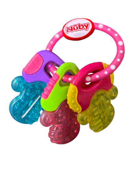 NUBY IcyBite cooling teether with key motif