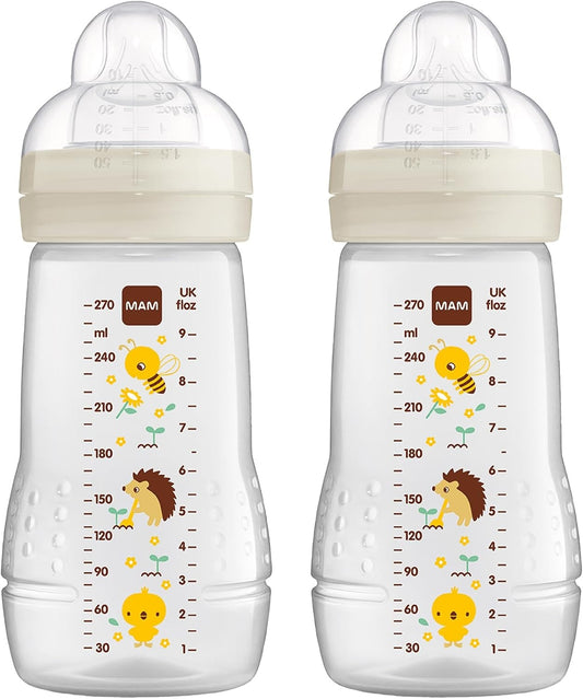 MAM Easy Active cumisüvegkészlet 2 × 270 ml, 0+ korosztály, 1-es cumifej, RÉT