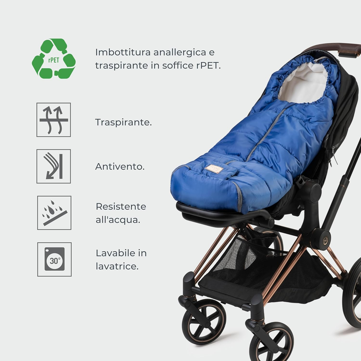 MOOVO NUVITA universal footmuff for strollers, 6–36 months