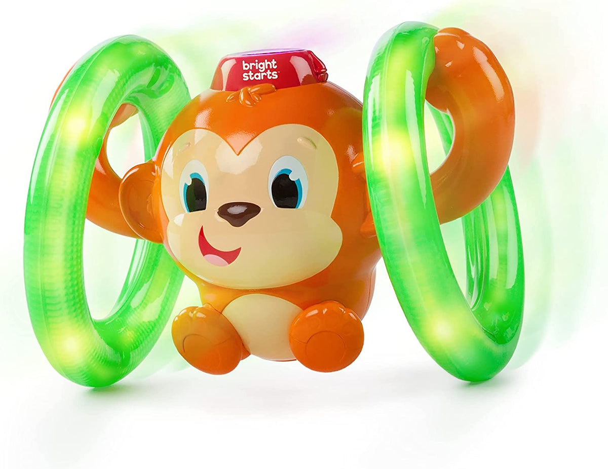 BRIGHT STARTS scimmietta ROLL&GLOW luce suono