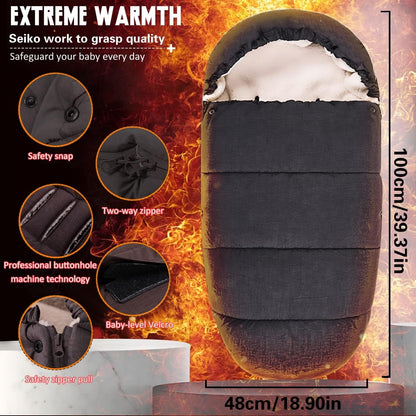 universal insulated stroller footmuff 0–3 years