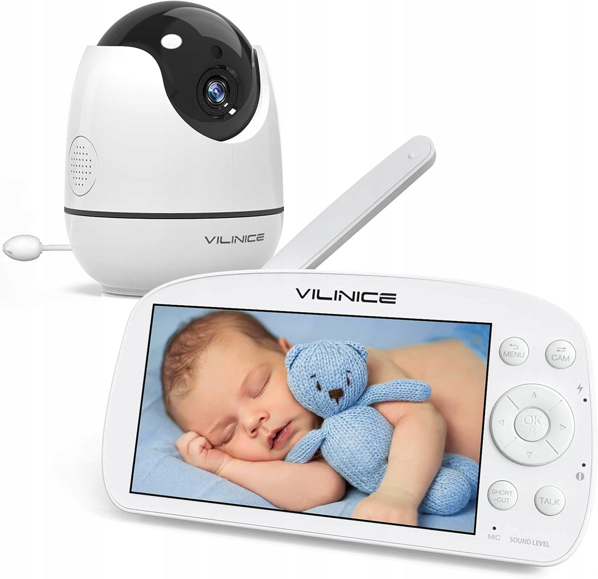 VILINICE op afstand bedienbare digitale babyfoon 5,5" HD LCD