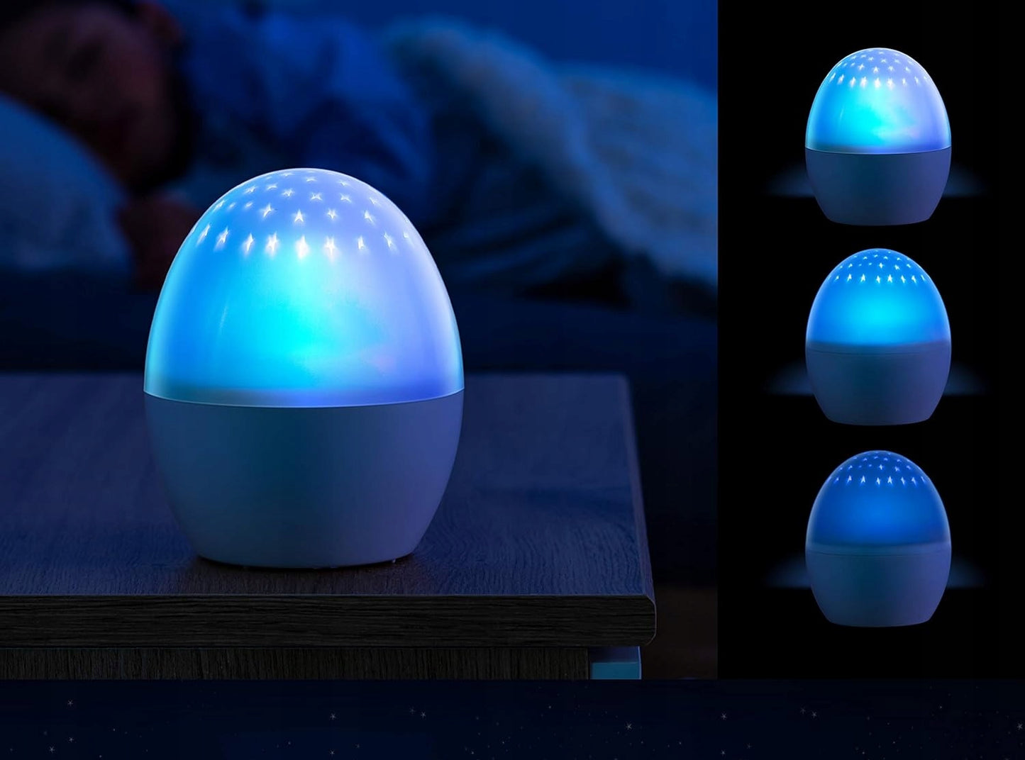 REER Starlino lampka nocna i projektor gwiazd 4 kolory LED