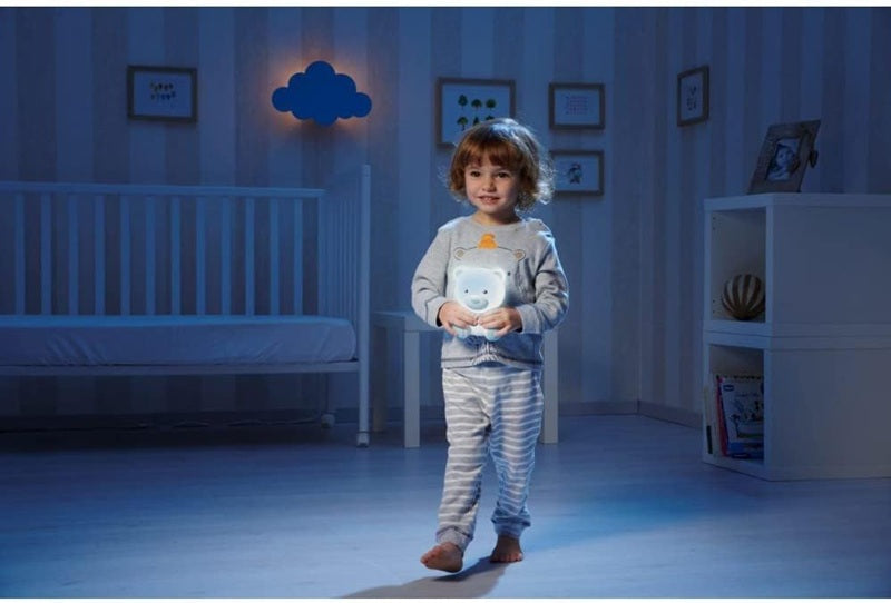 CHICCO DreamLight hordozható LED éjszakai lámpa dallamokkal 11 x 14 cm