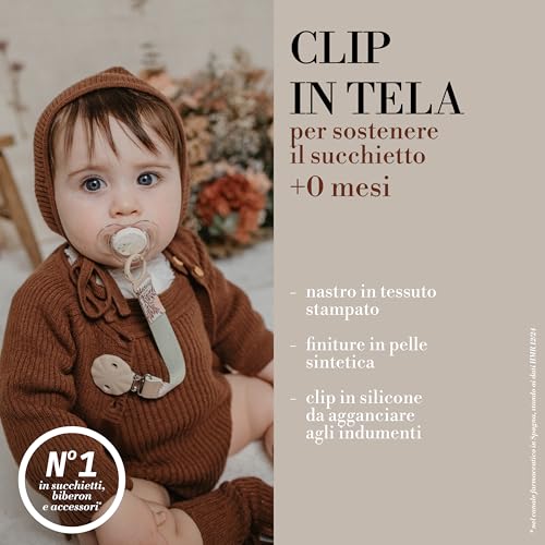 Suavinex Poetry fabric pacifier holder