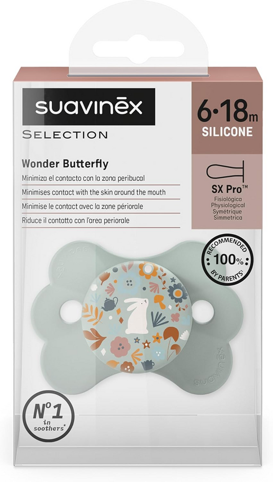 SUAVINEX Wonder Butterfly nyugtató cumi 6–18 hónap szilikon SX PRO
