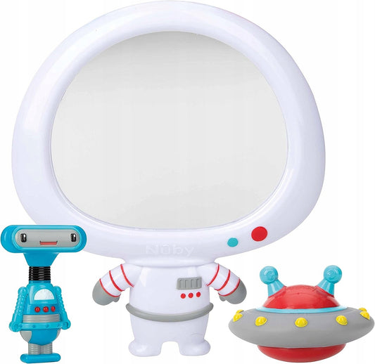 NUBY zrkadielko s prísavkou + 2 hračky do kúpeľa