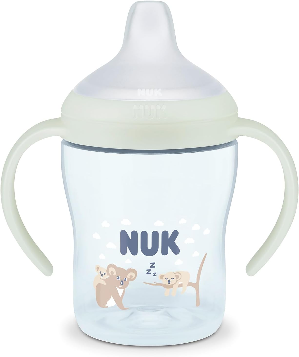 NUK Perfect Match csöpögésmentes pohár 150 ml 6 hó+ SÖTÉTBEN VILÁGÍT